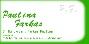 paulina farkas business card